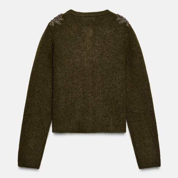 ZARA BEADED CARDIGAN - Picture 7 of 8